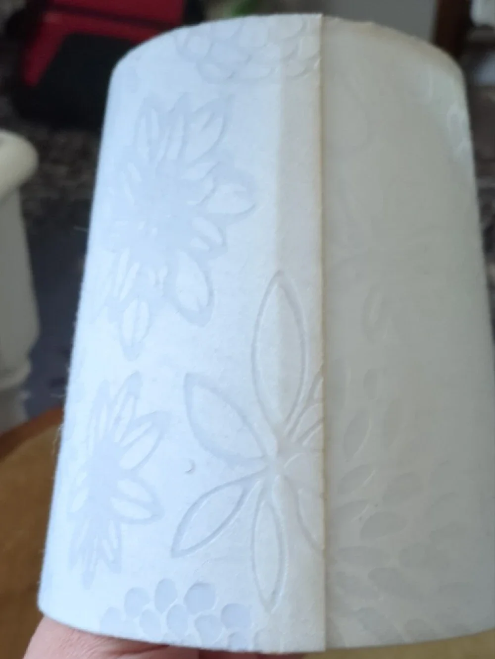 IKEA White Floral Pattern Tapered Lamp Shade 4 X 6 X 5.5